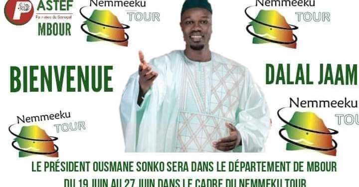Ousmane Sonko en tournée à Mbour du 19 au 27 Juin 2021