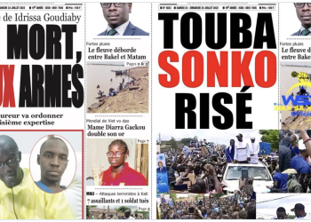 À gauche, la une officielle du numéro du samedi 23 juillet du Quotidien. À droite, la fausse.