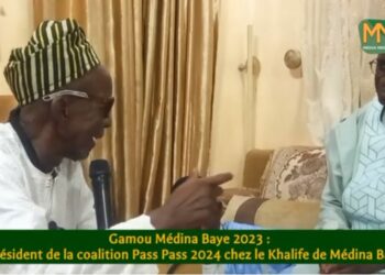 Gamou Médina Baye 2023 : Le président de la coalition Pass Pass 2024 chez le khalife Cheikh Mahi Niasse