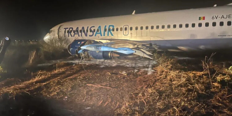 AIBD : Une sortie de piste de l’avion TRANSAIR fait 11 blessés dont 4 graves